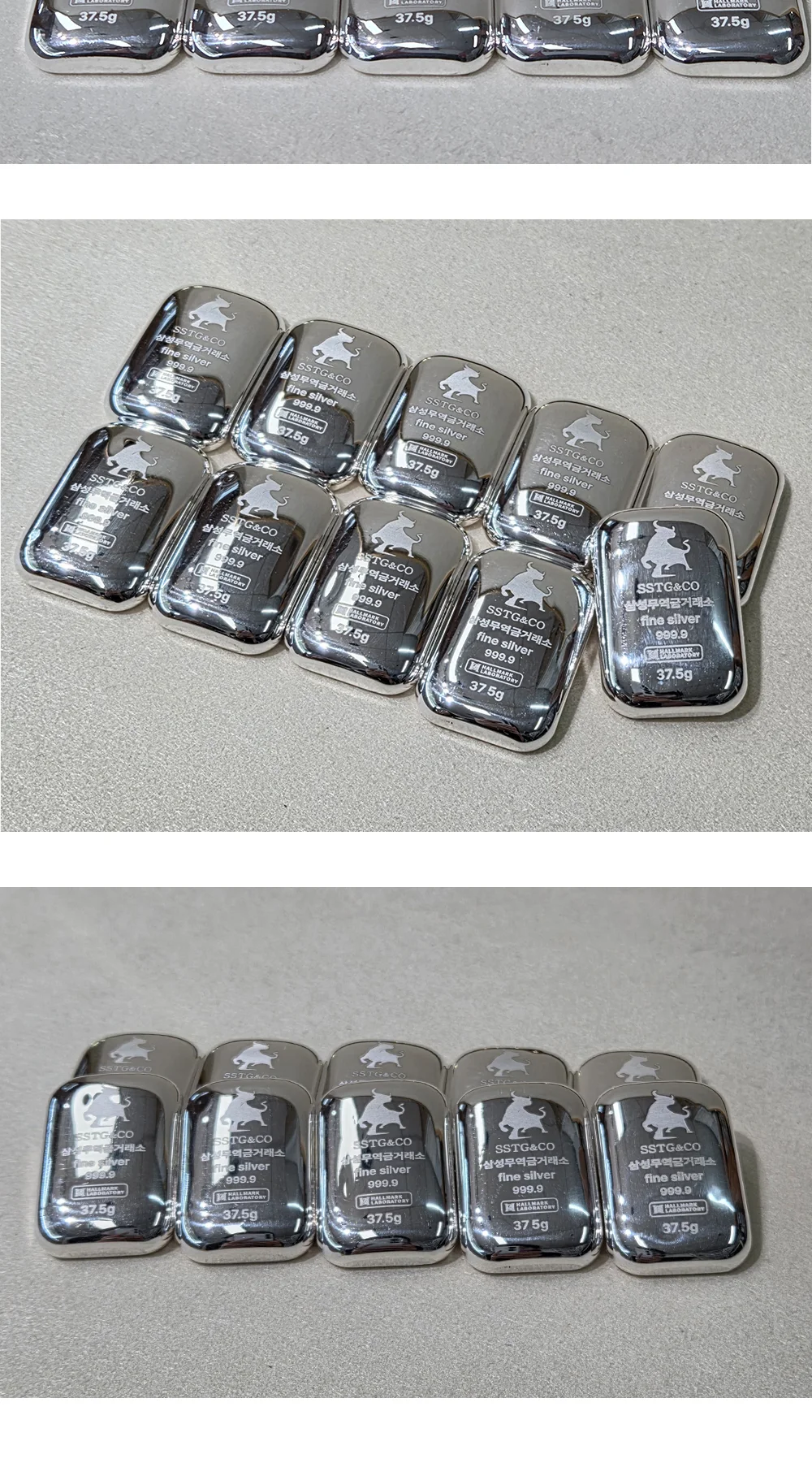 은투자용 진공 실버바 999.9포나인 37.5g(10돈) 돌잔치 친구 애인 기념일 부모님 감사기념품 상세 이미지