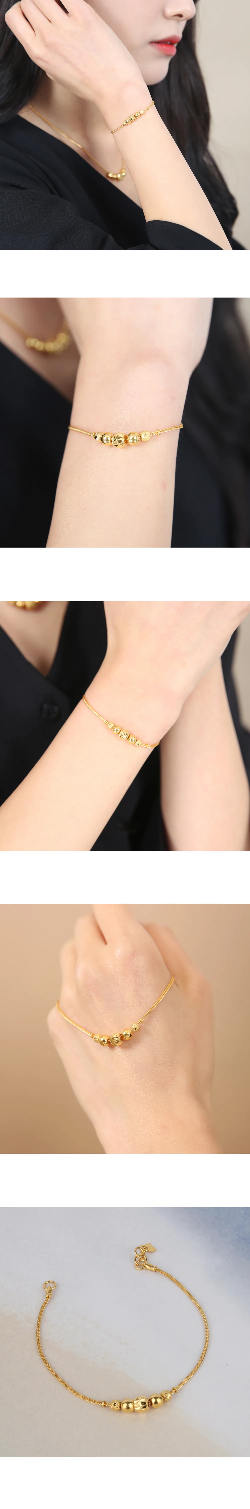 순금 24K 5공모자이크 팔찌 99.9% 3.75g~11.25g 상세 2