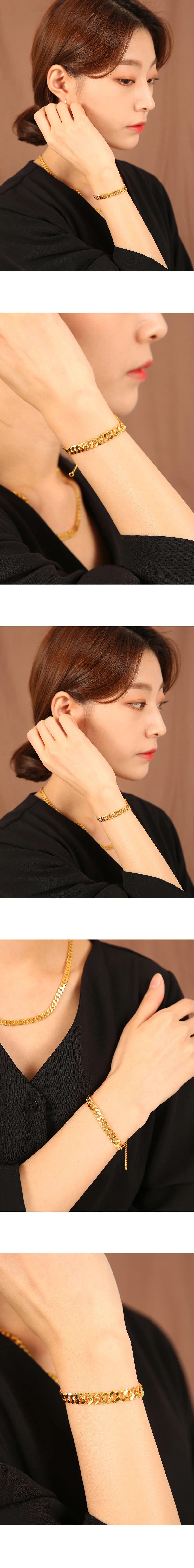 순금 24K 팔각체인 팔찌 99.9% 11.25g~112.5g 상세 2