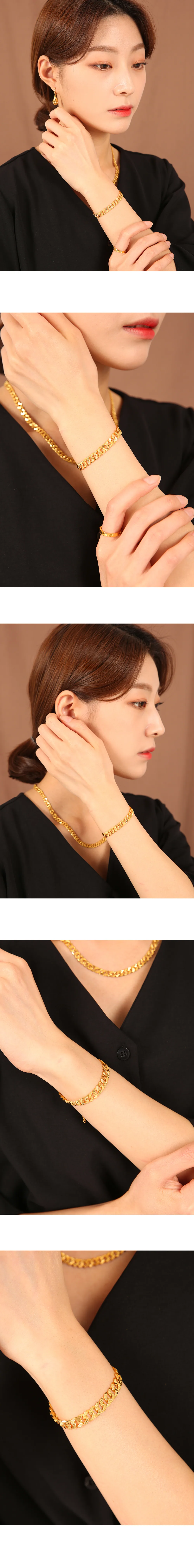 순금 24K 팔각엘레강스체인 팔찌 99.9% 11.25g~112.5g 상세 2