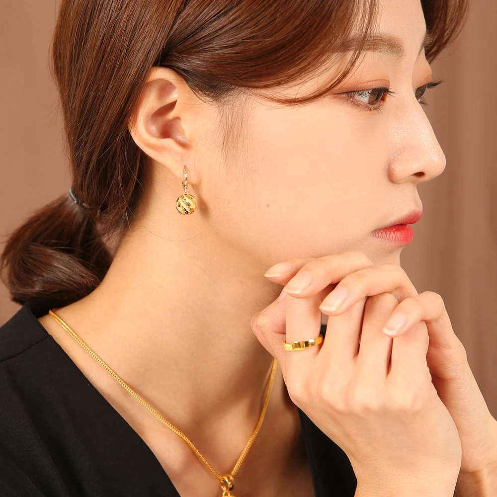 순금 24K 웨이브볼 귀걸이 99.9% 3.75g~7.5g 2