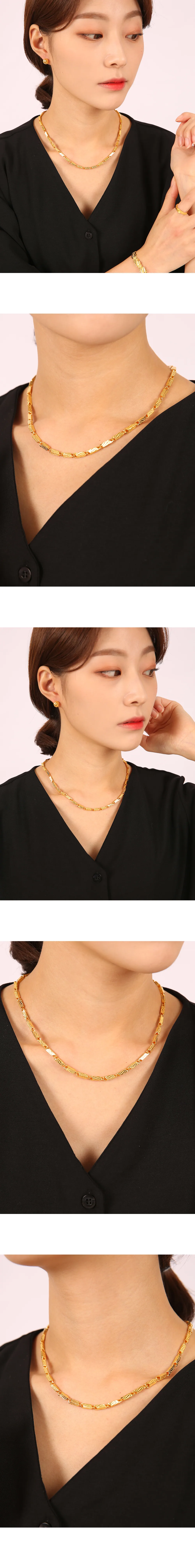 순금 24K 지브라 목걸이 99.9% 18.75g~75g 상세 2