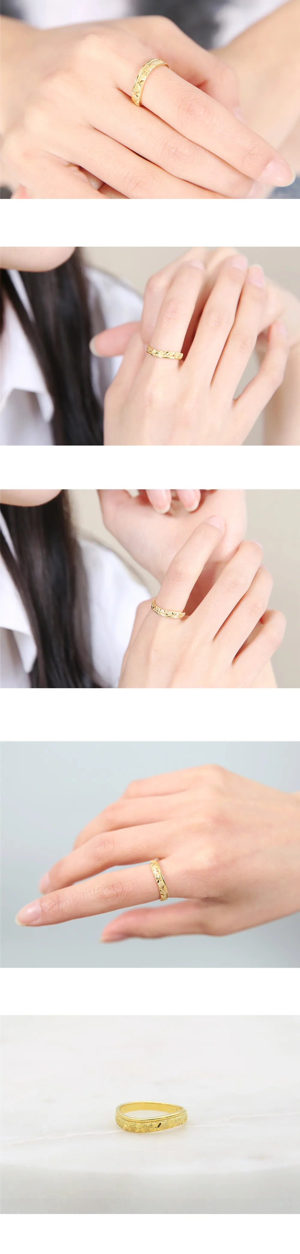 순금 24K 웨이브라인루에다 반지 99.9% 3.75g 상세 2