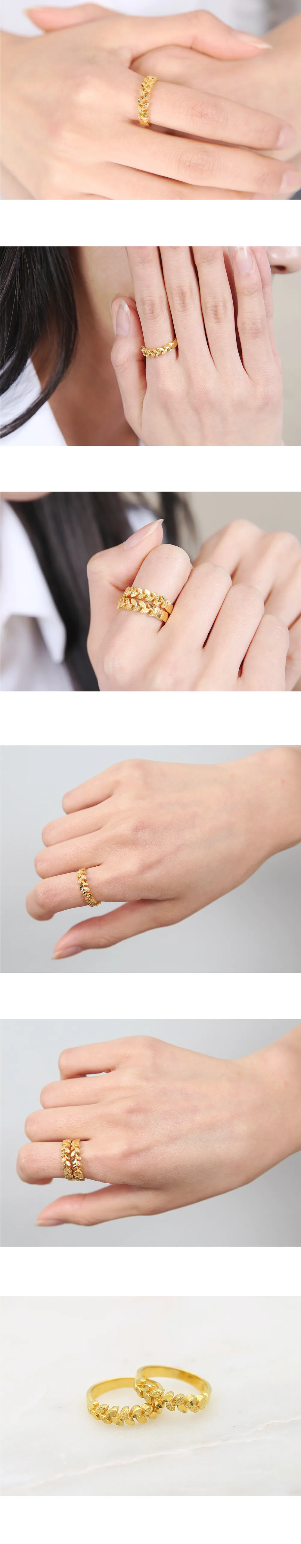 순금 24K 에일라콤비 반지 99.9% 3.75g~11.25g 상세 2