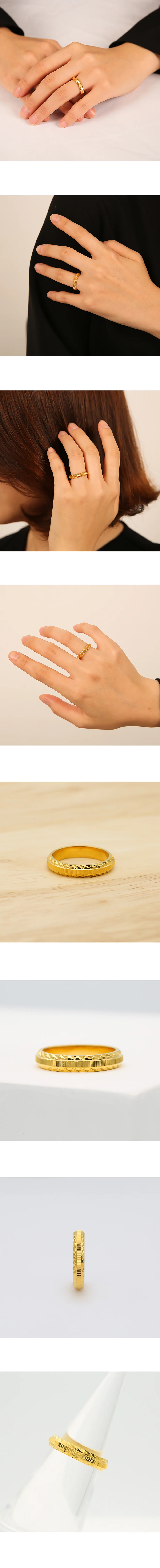 순금 24K 머신컷팅링2 반지 99.9% 3.75g~11.25g 상세 2