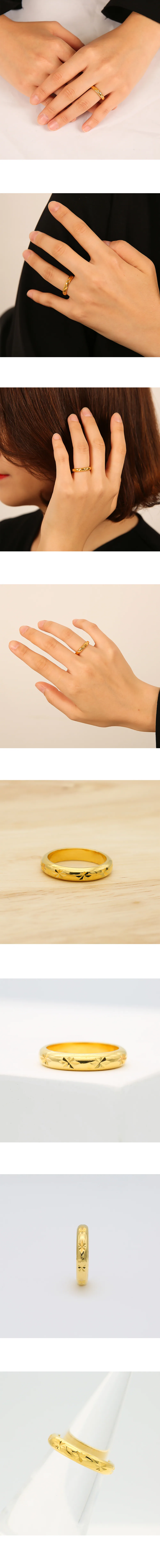 순금 24K 머신컷팅링4 반지 99.9% 3.75g~11.25g 상세 2